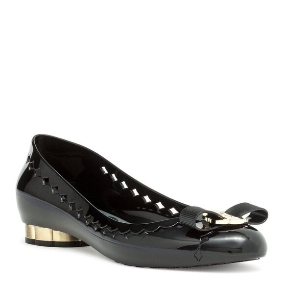 Salvatore Ferragamo Jelly black rubber Ballerinas‎ - Size 10 - Picture 1 of 9